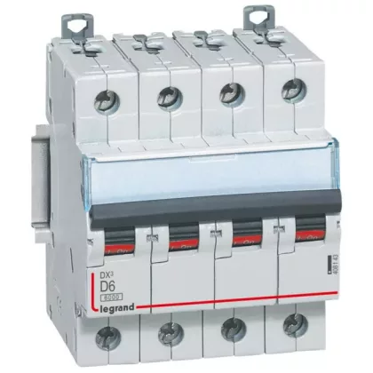 LEGRAND 408143 DX3 kismegszakító 4P D6 6000A/10kA