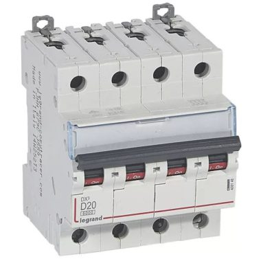 LEGRAND 408148 DX3 kismegszakító 4P D20 6000A/10kA