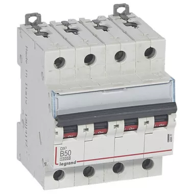 LEGRAND 409070 DX3 kismegszakító 4P B50 10000A / 16 kA