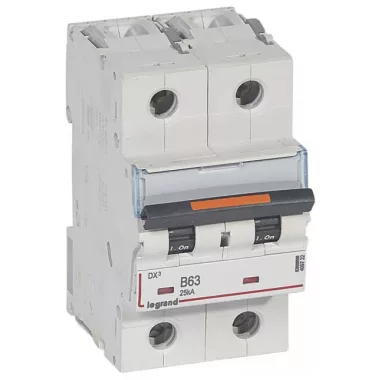 LEGRAND 409722 DX3 kismegszakító 25kA 2P 230/400V~ B63