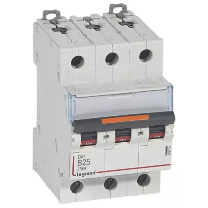 LEGRAND 409731 DX3 kismegszakító 25kA 3P 400V~ B25