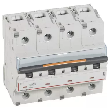 LEGRAND 409750 DX3 kismegszakító 25kA 4P 400V~ B100