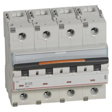 LEGRAND 409751 DX3 kismegszakító 25kA 4P 400V~ B125