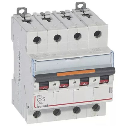 LEGRAND 409796 DX3 circuit breaker 25kA 4P 400V~ C25