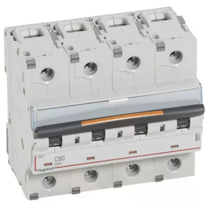 LEGRAND 409801 DX3 kismegszakító 25kA 4P 400V~ C80