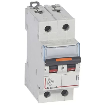 LEGRAND 409822 DX3 kismegszakító 25kA 2P 230/400V~ D25