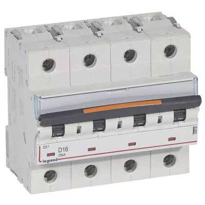 LEGRAND 409846 DX3 kismegszakító 25kA 4P 400V~ D16