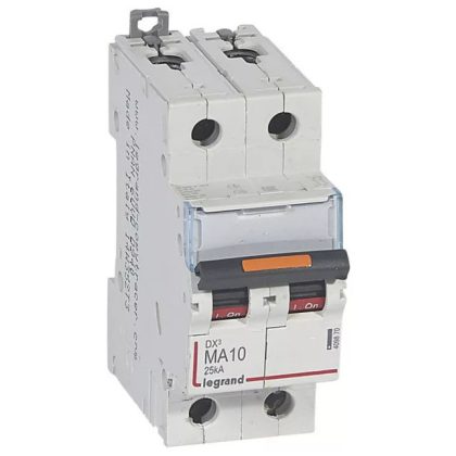 LEGRAND 409870 DX3 circuit breaker 25kA 2P 230/400V~ MA10 LEGRAND 409870 DX3 circuit breaker 25kA 2P 230/400V~ MA10