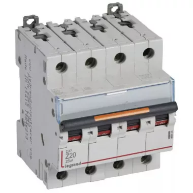 LEGRAND 409936 DX3 kismegszakító 25kA 4P Z20