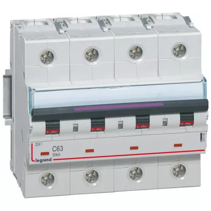 LEGRAND 410180 DX3 kismegszakító 50kA 4P 400V~ C63