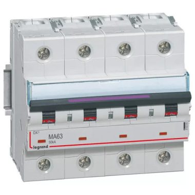 LEGRAND 410265 DX3 kismegszakító 50kA 4P 400V~ MA63
