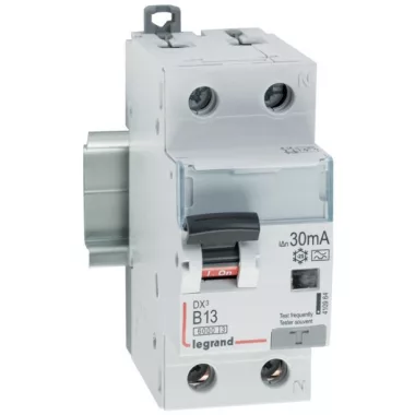 LEGRAND 410964 DX3 1P+N kombinált áram-védőkapcsoló B13 6000A / 10kA 30mA A típus