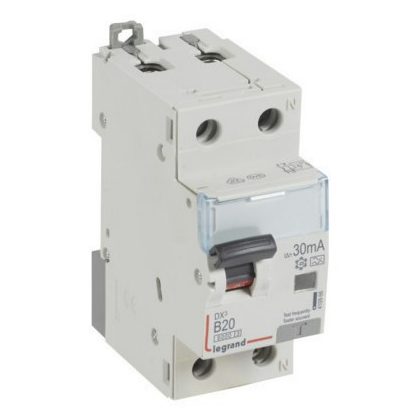   LEGRAND 410966 DX3 1P + N Combined Circuit Breaker Type B20 6000A / 10k A30mA Type A