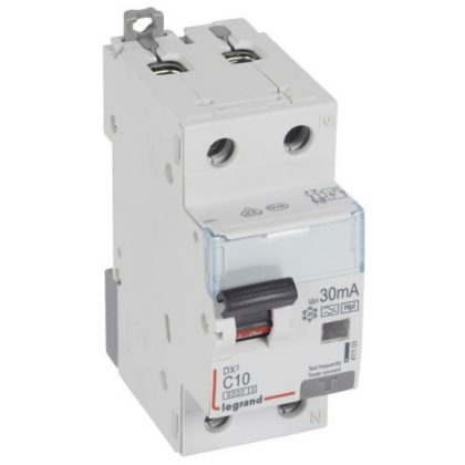   LEGRAND 411103 DX3 1P+N kombinált áram-védőkapcsoló C10 6000A / 10kA 30mA A-Hpi+