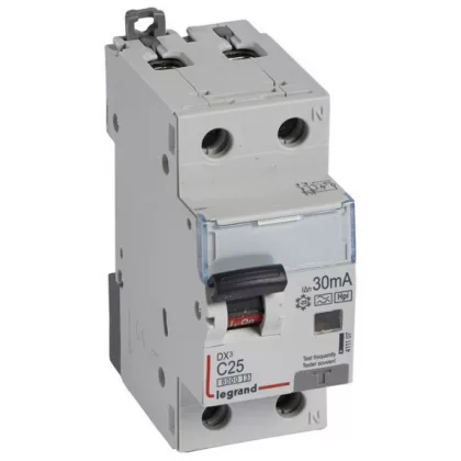   LEGRAND 411107 DX3 1P + N Combined Circuit Breaker C25 6000A / 10kA 30mA A-Hpi +
