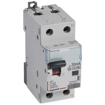   LEGRAND 411108 DX3 1P+N kombinált áram-védőkapcsoló C32 6000A / 10kA 30mA A-Hpi+