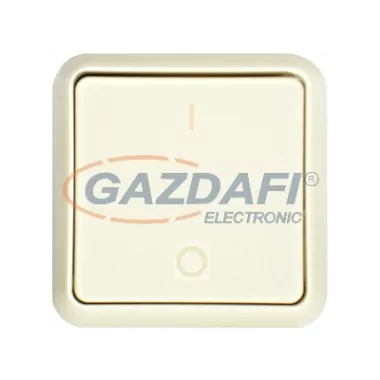 SCHNEIDER/ELSO 411200 Kétpólusú kapcsoló, IP44, 16A, csavaros bekötés, gyöngyfehér