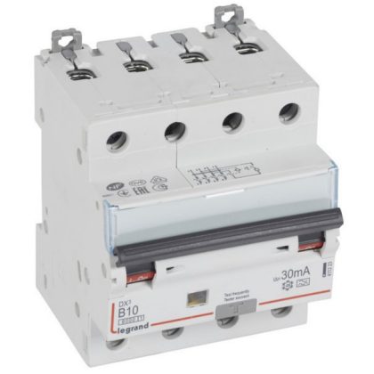   LEGRAND 411223 DX3 4P kombinált áram-védőkapcsoló B10 6000A / 10kA 30mA A típus