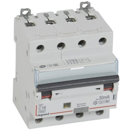   LEGRAND 411244 DX3 4P kombinált áram-védőkapcsoló C16 6000A / 10kA 30mA A-Hpi