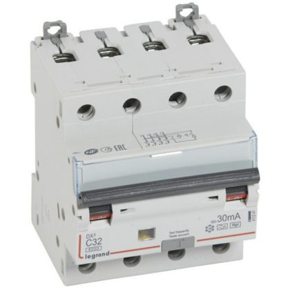   LEGRAND 411247 DX3 4P kombinált áram-védőkapcsoló C32 6000A / 10kA 30mA A-Hpi