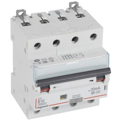 LEGRAND 411356 DX3 4P kombinált áram-védőkapcsoló B13 6000A / 10kA 30mA