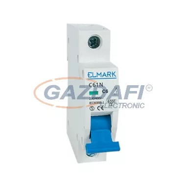 ELMARK kismegszakító, C61N/63A, 1P, 6kA, C ELMARK kismegszakító, C61N/63A, 1P, 6kA, C