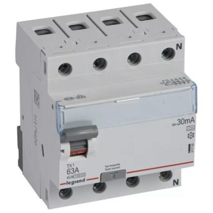  LEGRAND 411766 TX3 áram-védőkapcsoló 4P D 63A 30MA A (Fi-relé)