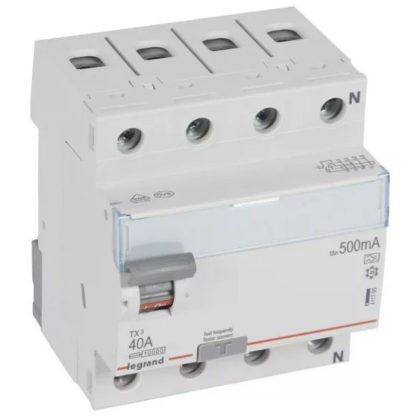   LEGRAND 411795 TX3 áram-védőkapcsoló 4P D 40A 500MA A (Fi-relé)