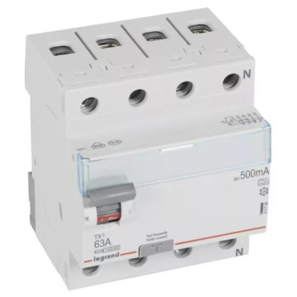   LEGRAND 411796 TX3 áram-védőkapcsoló 4P D 63A 500MA A (Fi-relé)