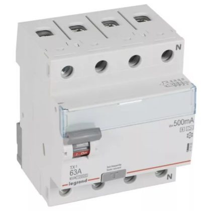   LEGRAND 411808 TX3 áram-védőkapcsoló 4P D 63A 500MA A-S (Fi-relé)