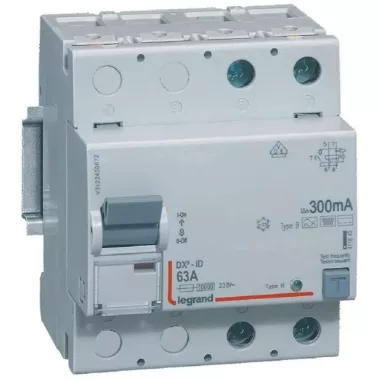 LEGRAND 411845 DX3 áram-védőkapcsoló 2P 63A 300MA B (Fi-relé)