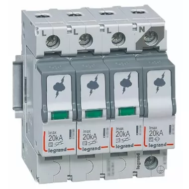 LEGRAND 412227 Túlfeszültség-levezető T2 20KA 3P+N NR
