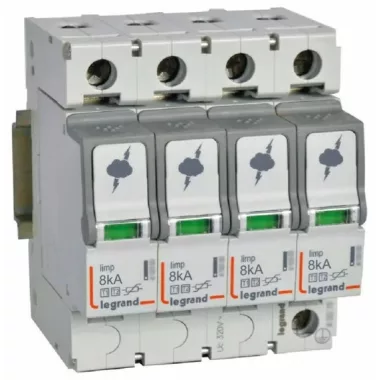 LEGRAND 412253 Túlfeszültség-levezető T1+T2 8KA 4P LEGRAND 412253 Túlfeszültség-levezető T1+T2 8KA 4P