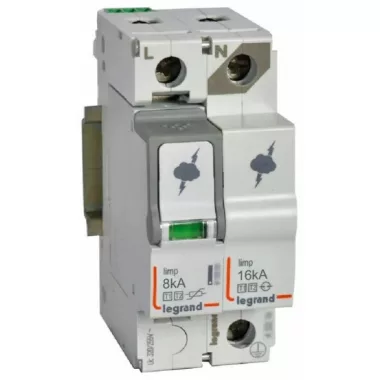 LEGRAND 412256 Surge arrester T1+T2 8KA 1P+N NR