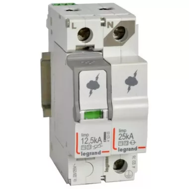 LEGRAND 412276 Túlfeszültség-levezető T1+T2 12,5KA 1P+N NR +SD