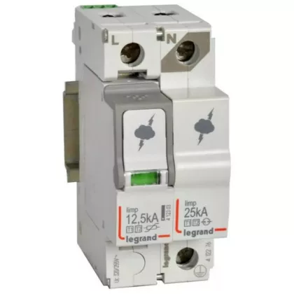   LEGRAND 412276 Túlfeszültség-levezető T1+T2 12,5KA 1P+N NR +SD