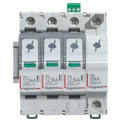   LEGRAND 412277 Túlfeszültség-levezető T1+T2 12,5KA 3P+N NR +SD