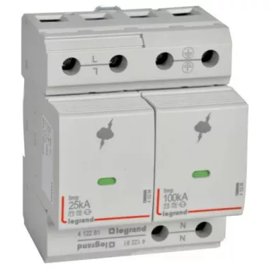LEGRAND 412281 Túlfeszültség-levezető T1 25KA 1P+N +SD