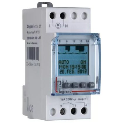   LEGRAND 412629 AlphaRex DY21 éves programkapcsoló 1 csatornás 84 program
