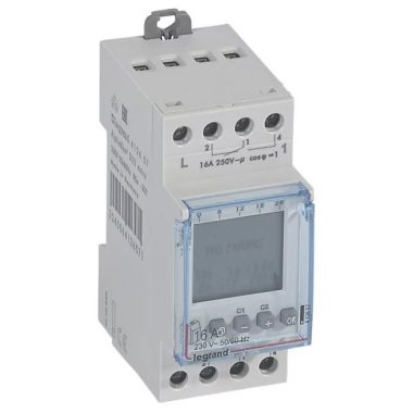 LEGRAND 412657 AlphaRex D21 csillagászati programkapcsoló 2 csatornás 2x28 program