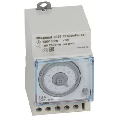 LEGRAND 412812 MicroRex T31 daily program switch without operating reserve, with horizontal front panel