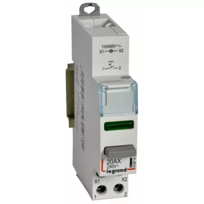 LEGRAND 412914 CX3 moduláris nyomókapcsoló 1Z + zöld LED 110/400V ~
