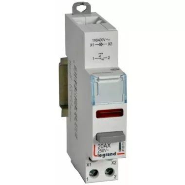 LEGRAND 412915 CX3 moduláris nyomókapcsoló 1Ny + piros LED 110/400V ~