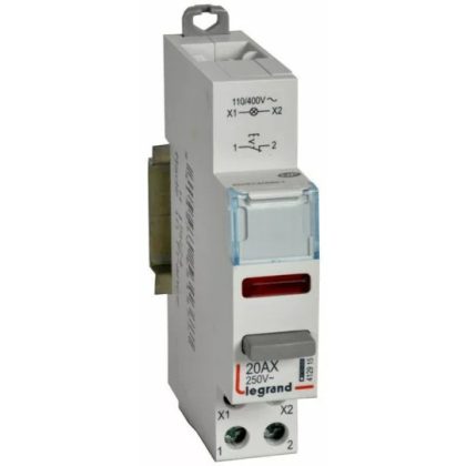   LEGRAND 412915 CX3 moduláris nyomókapcsoló 1Ny + piros LED 110/400V ~