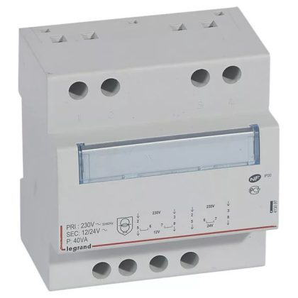 LEGRAND 413097 Lexic safety transformer 40VA 230/24-12-2x12V
