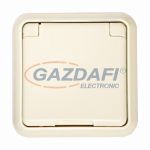   SCHNEIDER/ELSO 415000 2P+F dugalj csatlakozóaljzat csapófedéllel, IP44, csavaros bekötés, gyöngyfehér