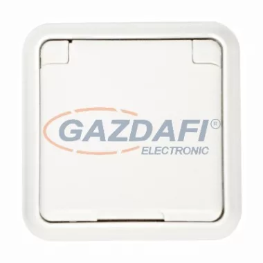 SCHNEIDER/ELSO 415004 2P+F dugalj csatlakozóaljzat csapófedéllel, IP44, csavaros bekötés, fehér MEGSZŰNT