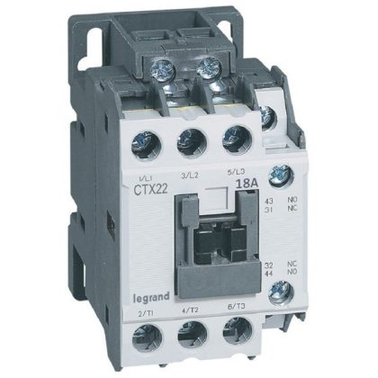   LEGRAND 416100 CTX3 industrial contactor 3P 18A 1Z+1NY 24V AC