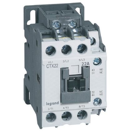   LEGRAND 416110 CTX3 industrial contactor 3P 22A 1Z+1NY 24V AC