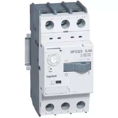 LEGRAND 417302 MPX3 32S motorvédő kismegszakító TM 0.25-0.4A 3P